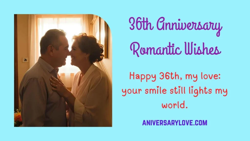 36th Anniversary Romantic Wishes