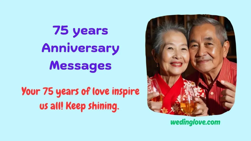 75 years Anniversary Messages