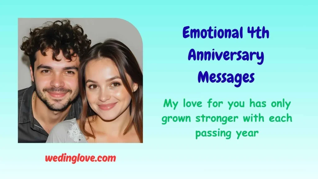 Emotional 4th Anniversary Messages