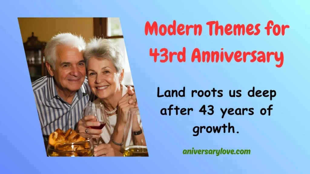 Modern Themes for 43rd Anniversary