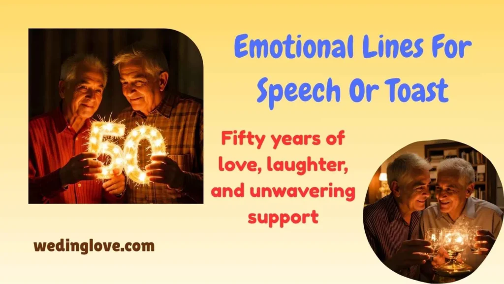 Emotional lines for speech or toast