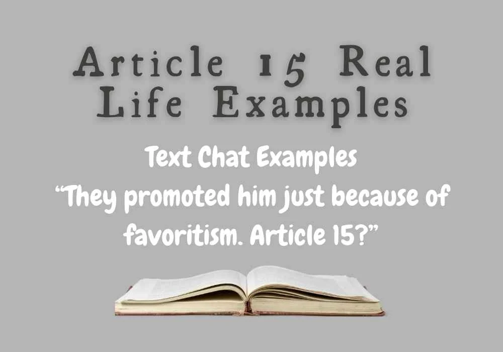 Article 15 Real Life Examples