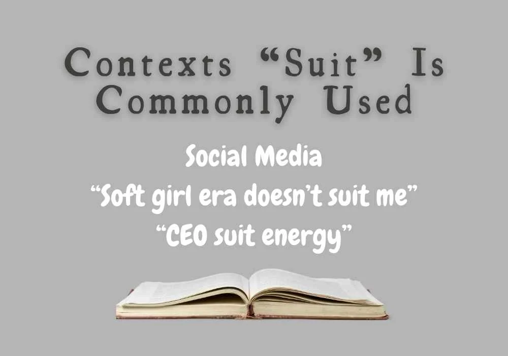 Contexts “Suit” Is Commonly Used