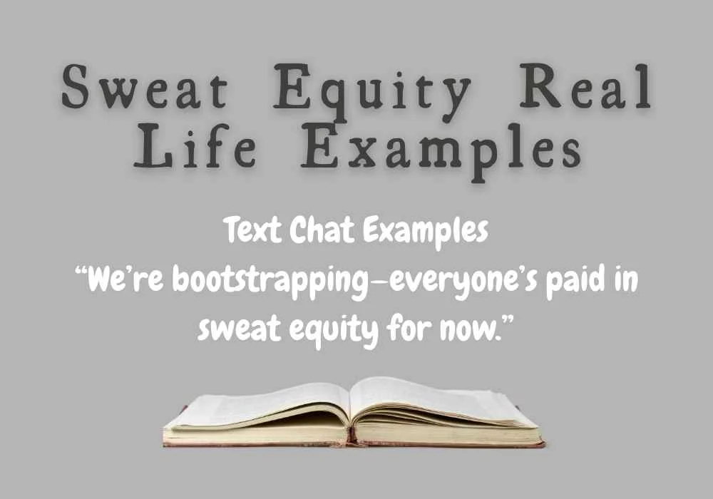 Sweat Equity Real Life Examples
