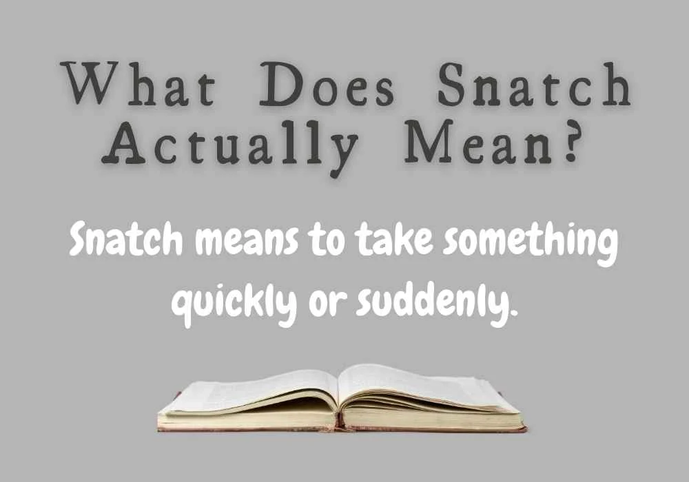 What Does Snatch Actually Mean?