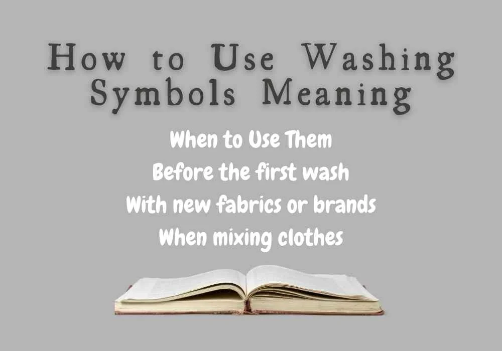 How to Use Washing Symbols Meaning