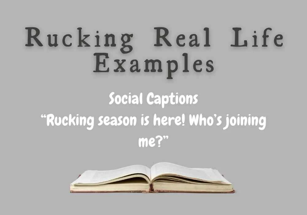 Rucking Real Life Examples