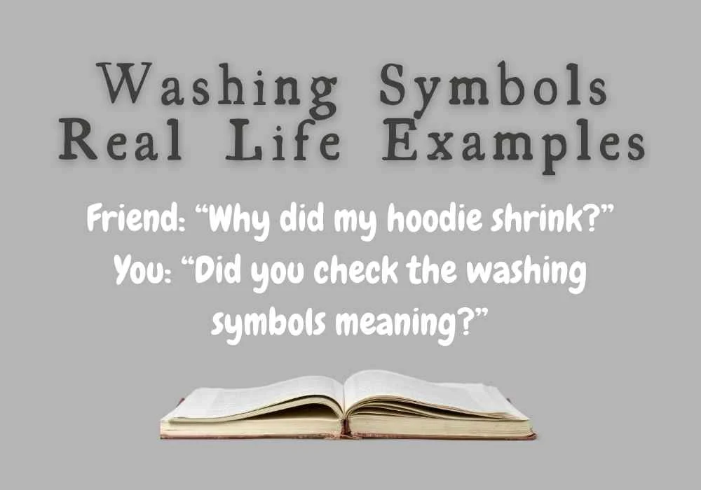 Washing Symbols Real Life Examples