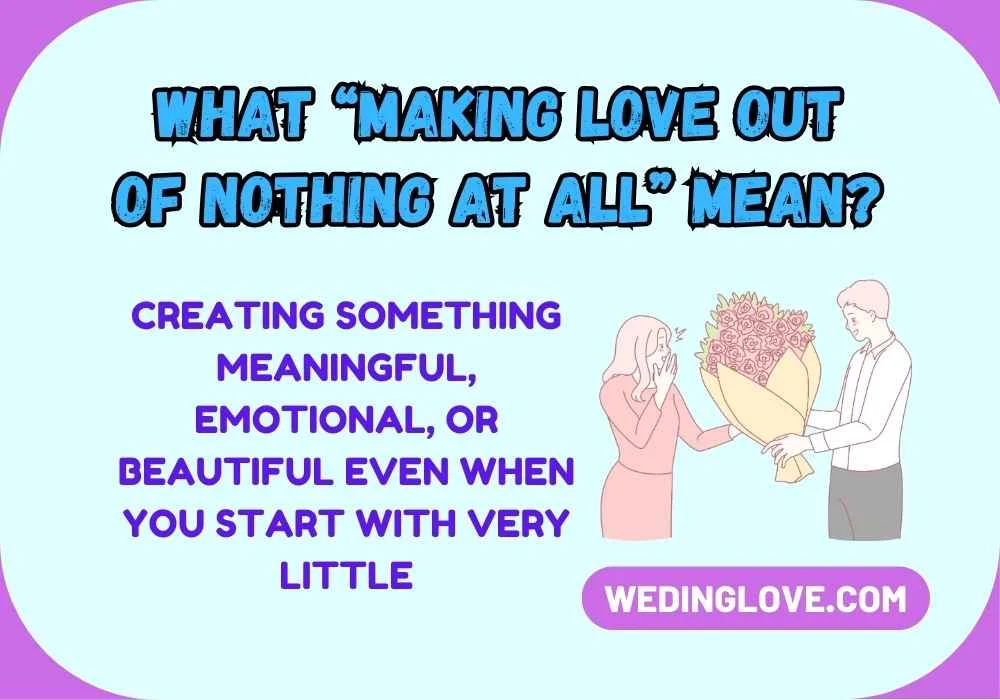 What “Making Love Out of Nothing at All” Mean?