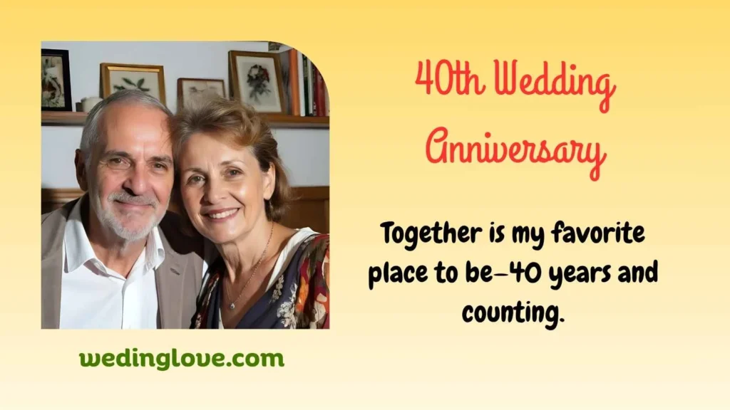 40th wedding anniversary