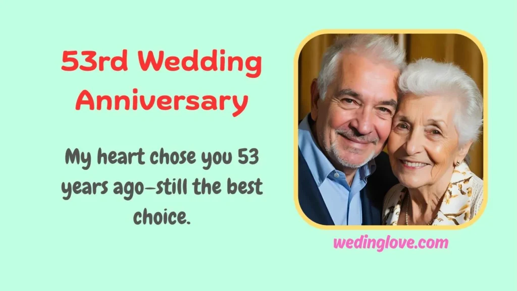 53rd wedding anniversary