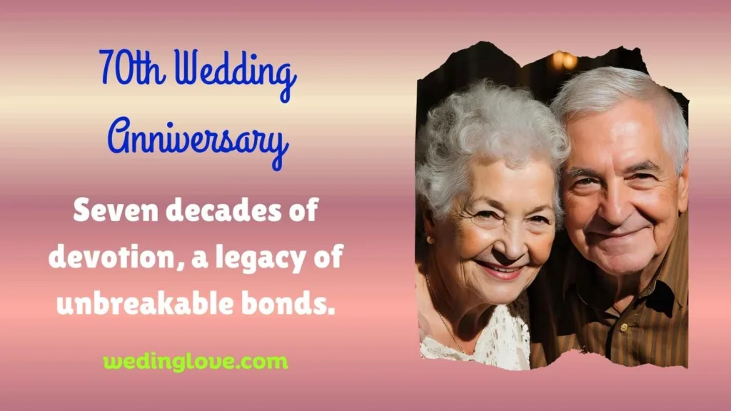 70th wedding anniversary