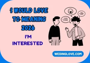 I Would Love to Meaning